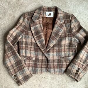 Vintage 100% Wool JH Collectables Blazer  Made in USA.  Sz S?  See measurments.